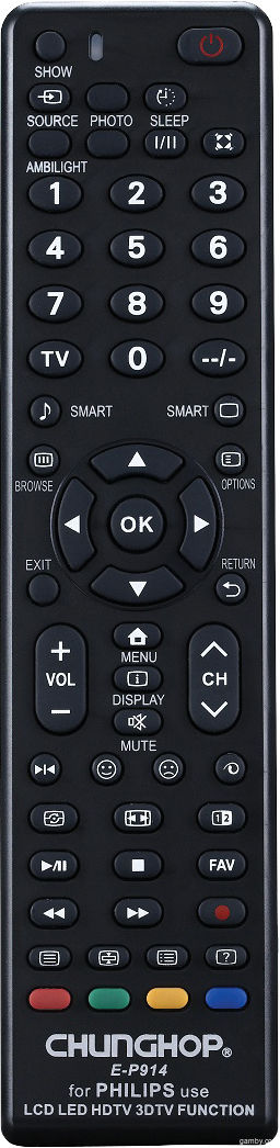 Универсальный пульт управления телевизорами PHILIPS LCD/LED/Плазма/HDTV ...
