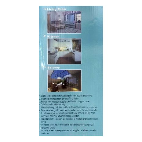 מצנן ומחמם אוויר דיגיטלי , מכשיר אדים, מטהר אוויר - 3800  AMBASSADOR