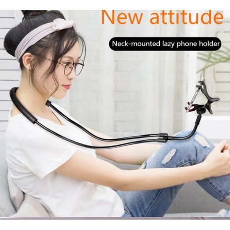 מחזיק הטלפון החכם . על הצוואר, על השולחן,   על  המיטה, על כיסא מכונית וכו