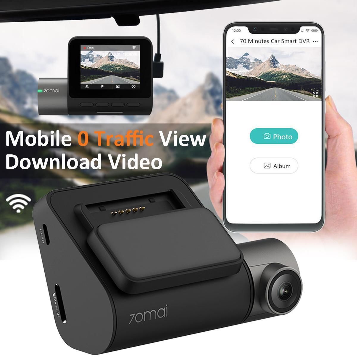 מצלמת דרך - מצלמה לרכב מצלמה Xiaomi 70mai Smart Dash Cam Pro Midrive ...