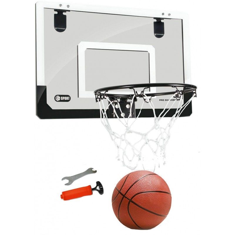 Мини-баскетбольное кольцо с мячом 18 x 12 -дюймов. Hебьющийся щит ...