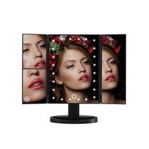 Косметологическое зеркало. 10x / Десятикратное увеличение. Поворот на 360 градусов. Подсветка LED. Присоска на кафель, стекло или другую гладкую поверхность.