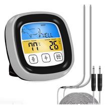 מד טמפרטורה דיגיטלי לאוכל ולמים  חיישן דיגיטלי אלקטרוני LCD מד חום מזון טיימר שמן מים לבישול בשר