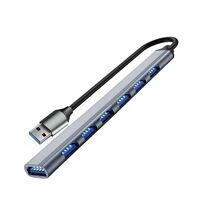 מפצל USB 3.0 ל- 7 יציאות עם כבל 20 סמ 03-9341686