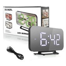 שעון שולחן אלקטרוני - שעון מעורר LED שעון DS 3625L Mirrored 300136R