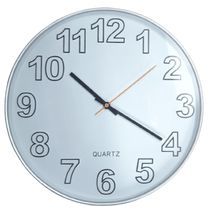 שעון קיר בצבעים שונים. קוטר 27סמ