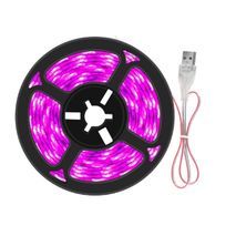 Full spectrum ultraviolet phytolamp 5 m. LED UV strip 5V, UV waterproof lamp for hydroponic systems with USB