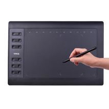 Professional 10x6 inch LCD Graphics Tablet with 12 express keys for Paper Less Drawing, Writing and Gaming.