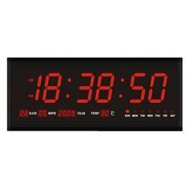 שעון קיר - דיגיטלי חשמלי  עם לוח שנה ומדחום .35x14 см.