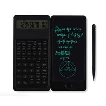 מחשבון מדעי עם לוח כתיבה. מחשבון מתקפל וטאבלט כתיבה LCD בגודל 6 אינץ'. עם חרט ומחק. S9 E-writer
