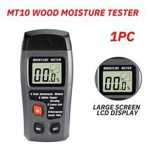 MT10 מד לחות - בודק לחות לעץ, קרטון, נייר. גלאי לחות דיגיטלי, מד לחות עץ