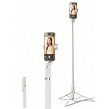 חצובה משולבת, מקל סלפי-טרנספורמר לסמארטפון ולמצלמות צילום ווידאו, עם שלט Bluetooth. גובה 1.7 מ'.