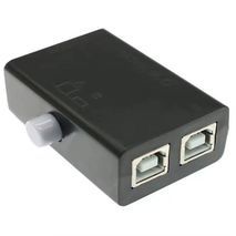 חיבור USB 1.1/2.0 עם 2 יציאות. מתג שיתוף USB 1.1/2.0, קופסת פיצול עם 2 יציאות עבור מחשב, מחשב נייד, סורק, מדפסת.