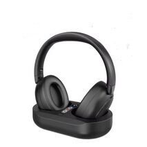 אוזניות אלחוטיות לטלוויזיה עם תחנת שידור ובסיס טעינה