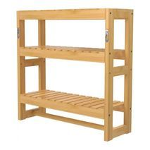 מדף עץ תלוי עשוי מבמבוק . מדף קיר מבמבוק