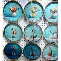 שעון קיר גדול, רקע תמונות .קוטר 30 סמ