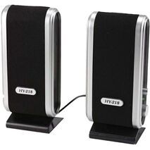 Computer speakers with AUX output and volume control on the speaker, USB, model HY-218.