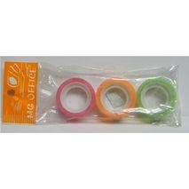אריזת 3 רצועות דבק צבעוניות