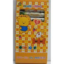 אריזת 12 צבעי פסטל שמן בצבעים שונים