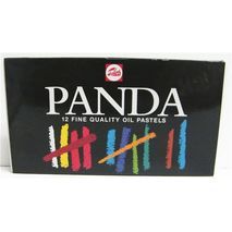 אריזת 12 צבעי שמן צבעוניים, פסטל, פANDA