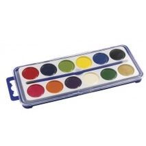 12 צבעי מים + מברשת