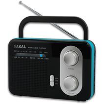 רדיו - טרנזיסטור גדול AM/FM חשמלי וסוללות , SAKAL SKL-411