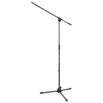 Professional microphone stand on stage .