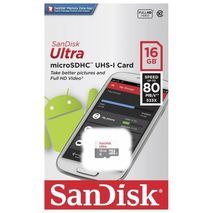 SanDisk Ultra 16GB Micro SDHC-1 C10 UHS-1 98MB/s High-Speed Memory Card
