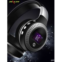 Bluetooth Big Stereo Heandpset Hi-Fi Stereo , Digital monitor , FM radio , Microphone , TF decode play ZEALOT B19