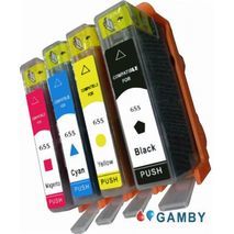 HP 655 C/M/Y/K Set compatible inkjet cartridges