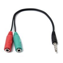 Stereo Audio Male 3.5mm PL  2 Female  Splitter Microphone Headphone Earphone Headphone Jack Adapter Cable for Smartphone Tablet PC