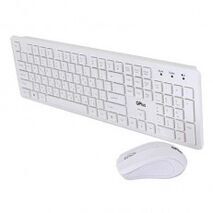 מקלדת+עכבר אלחוטית בצבע לבן מולטימדיה עברית-אנגלית  1200 dpi 2.4 GHz USB2  GPT