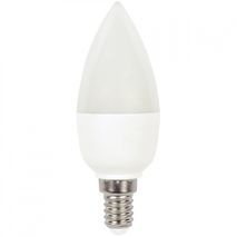 נורה לד אור חם ( צהוב ) בצורה נר עם הברגה קטנה  A60 E-14 5W = 40W