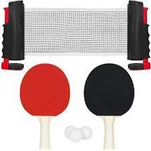 טניס שולחן (פינג פונג), רשת מתקפלת 168 ס"מ + 2 מחבטים. מתאים לכל שולחן. (השולחן לא כלולה)
