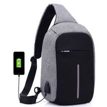 תיק גב מעוצב למחשב נייד עם חיבור להטענה ומנעול