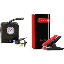 ג'אמפר - בוסטר התנעה רכבי דיזל/בנזין ולאופנועים סוללת גיבוי  סמארטפון , טאבלט 8000 mAh + משאבה אוויר לרכב DS-550/555 Discovery Adventures- www.gamby.co.il 03-9341686