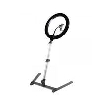 תאורה מקצוית שולחנית רינג לד 26 ס”מ איכותי + חצובה