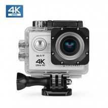 4K WiFi 60fps Action Camera, 170 ° Wide Angle Waterproof Underwater Camera, Remote Control Sports Camera, Battery and Mounting Kit