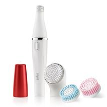 2-in-1 Facial Set. Facial Hair Remover + Deep Cleaning Brushes FaceSpa 852 Braun