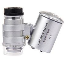 Микроскоп карманный , мини в чехле и с подсветкой LED и с ультрафиолетовым детектором x60 крат