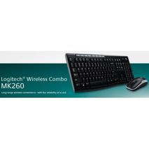 Беспроводная мультимедийная клавиатура + мышь USB Иврит- английский  Logitech MK270 [CLONE]