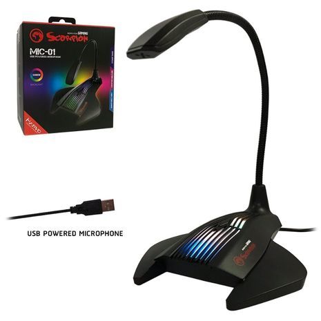 Marvo Scorpion Mic 01 Usb Powered 7 Color Rgb Led Gaming Mic Lazada