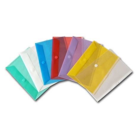 תיקי פלסטיק צבעוניים 10 יח' "מעטפת" עם נעילה טיק-טק