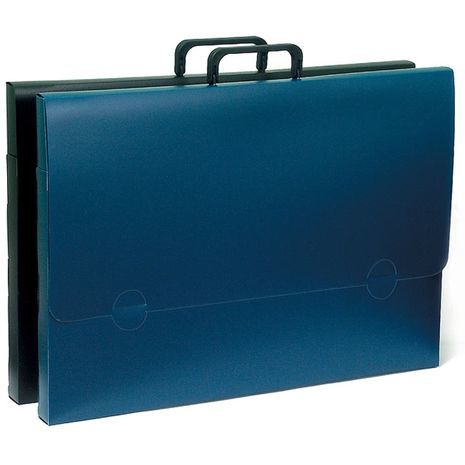 Plastic folder with handle for activities and drawings 1/4 (various colors)