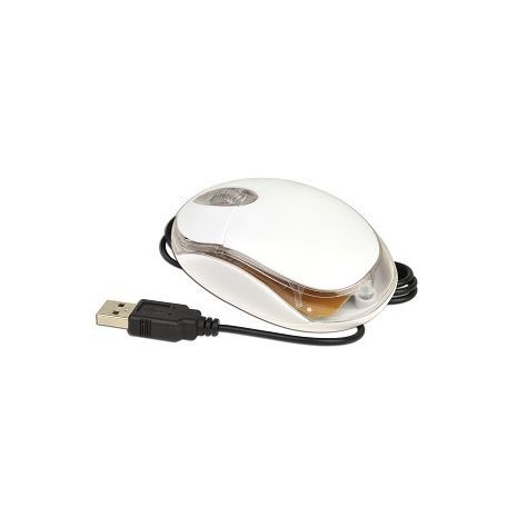 עכבר אופטי USB זוהר  לבן