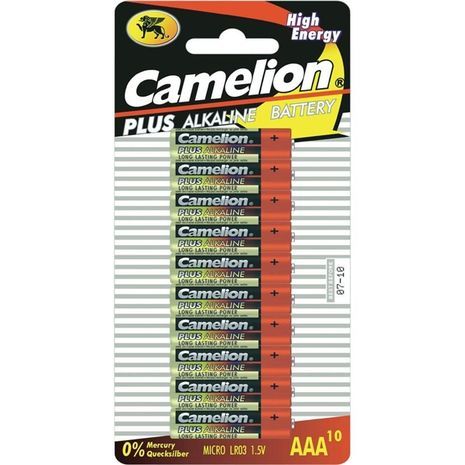 סוללות AAA קמליון 1.5V אלקליין 10 יחידות באריזתי