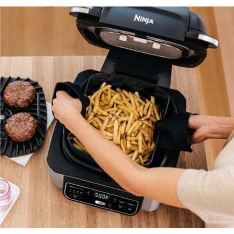 Мультипечь - гриль на горячем воздухе , умный аэрогриль для приготовления без масла и здорового питания NINJA Foodi Health Grill & Air Fryer AG301EU