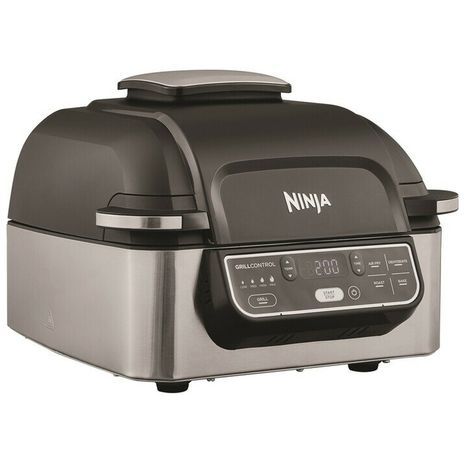 Мультипечь - гриль на горячем воздухе , умный аэрогриль для приготовления без масла и здорового питания NINJA Foodi Health Grill & Air Fryer AG301EU