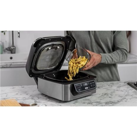 Мультипечь - гриль на горячем воздухе , умный аэрогриль для приготовления без масла и здорового питания NINJA Foodi Health Grill & Air Fryer AG301EU