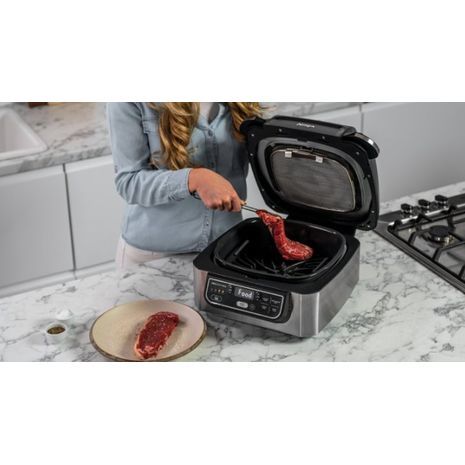 Мультипечь - гриль на горячем воздухе , умный аэрогриль для приготовления без масла и здорового питания NINJA Foodi Health Grill & Air Fryer AG301EU